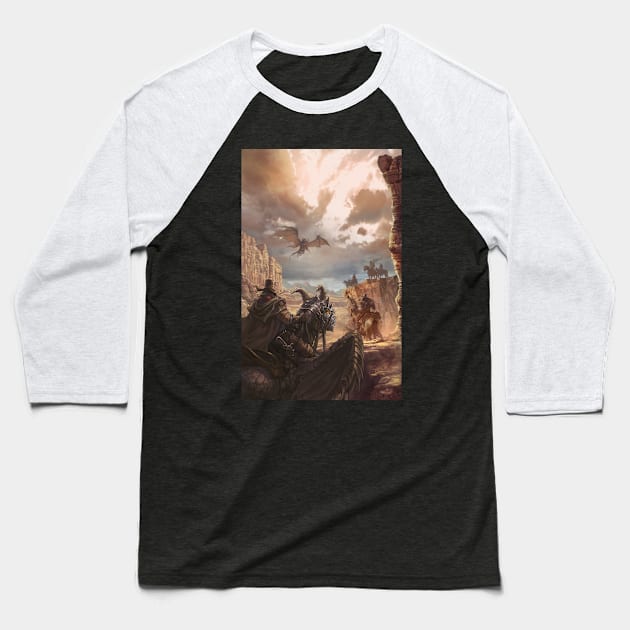 Infernal Fire: Legends of the Wild Weird West, A Weird Western Fantasy Baseball T-Shirt by Joseph J Bailey Author Designs